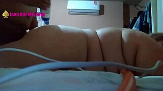 Jean Rodriguez gets erotic massage flaunting oiled big ass huge tits