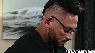 Step-dad catches gay twink son and fucks him bareback.