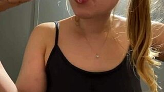 i give a sexy public blowjob on big cock outdoors