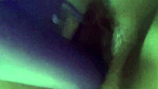 morning wet pussy dildo play after creampie