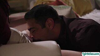 Melanie Brooks deepthroats then bareback fucks eager guy hard