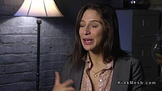 i'm bound brunette choking on deepthroat during rough anal fuck