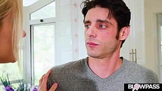 he passes his hot milf to stepsons cock for deep suck