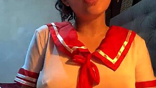 schoolgirl slut helena danae soaks us with her juicy wet pussy play!