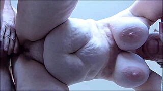 Chubby mature bbw milf bounces huge tits doggystyle homemade