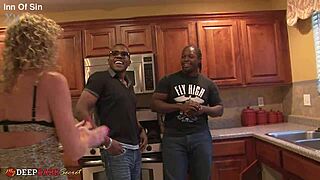 Jade's Plumbers Bring Big Black Cocks for Milf Threesome Creampie