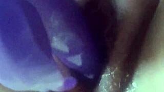 morning wet pussy dildo play after creampie