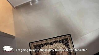 chubby blonde milf fucks young guy laundry room doggystyle