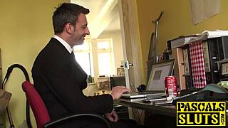 you ready for this sub's hardcore pounding in white fishnets and stockings?