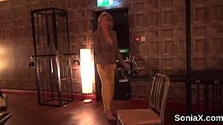 cheating british mature sonia shows massive hooters!