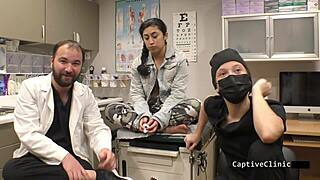 Nurse Jasmine Rose Spreads Shaved Pussy In Handcuffs!