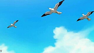 Megumin reverse cowgirl fucks hard at beach