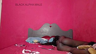 Skinny 19yo African Teases Ass in Sheer Lingerie Seduction