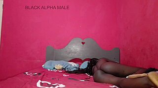 Skinny 19yo African Teases Ass in Sheer Lingerie Seduction