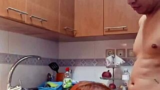 omg, i catch my sexy mother-in-law in the kitchen and fuck her tight pussy hard!!