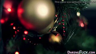 i crave that classy babe's jizz-covered xmas tits