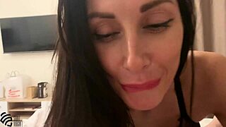 whoa hot milf in lingerie blows stepson garage close-up 💦