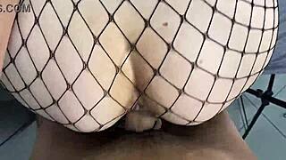 skinny redhead brazilian begs for cum i fuck her fishnets mouth full!