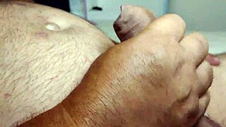 pornstar brasil's fat daddy bear jerks monster cock cumload