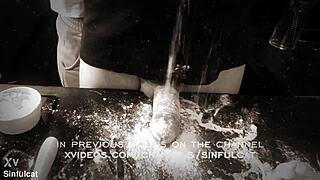 milf mommy punishes bound cocks with urethra insertions cooking dinner