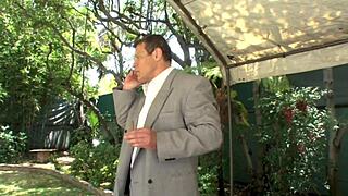 Blonde CUTIE NORA SKYY in nylons GETS WET PUSSY EATEN and FUCKED