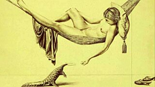 Vintage Antique Retro Erotic Bent Over Doggystyle Illustrations Collection