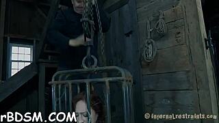 Tied Bondman Vibed While Gagged in Hardcore Dom Session