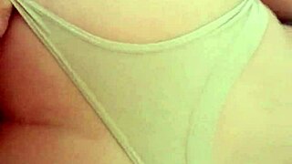 Veronica Martin slips her thong aside as she gets fucked hard in the ass