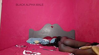 Skinny 19yo African Teases Ass in Sheer Lingerie Seduction