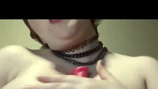 Chubby Amateur Titty Fucks and Sucks Dildo While Spitting!