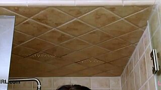 i felt so refreshed after that steamy shower as a brunette bombshell