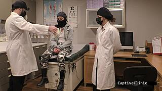 Nurse Jasmine Rose Spreads Shaved Pussy In Handcuffs!