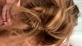 Freshman cheerleader flashes tits before riding coach bareback