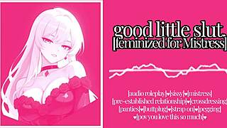 Milf mistress fucks sissy boy with strapon in femdom roleplay