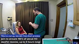 In the hospital, nurse Alexandria Riley faces detention fingering her patient's ass.