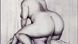 i love this vintage erotic art... so retro and antique!