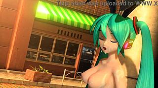 Arabesque Hatsune Miku Bunny Goddess Big Tits Tease