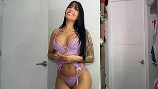 Sexy Latina Milf May Hernandez Masturbates Huge Pussy