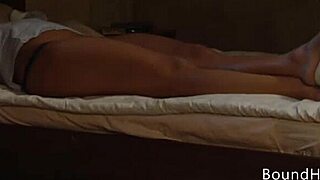 Busty sub fingers pussy orgasming for lesbian mistress domination