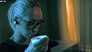 Sexy hot milf Christina Shine fingers her big tits and ass in lingerie till she explodes!