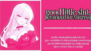 Milf mistress fucks sissy boy with strapon in femdom roleplay