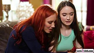 Stepdaughter Teaches Stepmom Hot Lesbian Pussy Licking Action