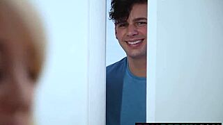 young horny stepson showers with big tits blonde stepmom banging hard