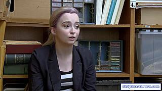 OFFICER RIPS CLOTHES FUCKS PETITE SHOPLIFTER TEEN PUSSY!