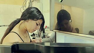 Chubby latina boss pays petite cock teen mia montiel for kitchen fuck