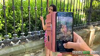 petite park girl macarena lewis fucked public in barcelona