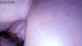 stepson bends stepmom over kitchen counter testing her tightness