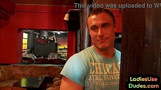 femdom babes stretch guy asshole wide with bottle insertion heels on