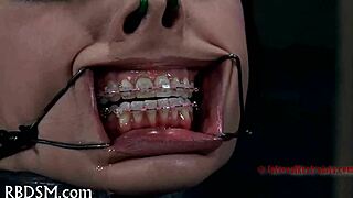 Brutal couple dominates bent over doggystyle cunt pain fucking