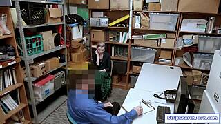 OFFICER RIPS CLOTHES FUCKS PETITE SHOPLIFTER TEEN PUSSY!